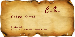 Czira Kitti névjegykártya