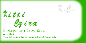 kitti czira business card